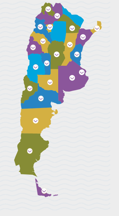 Mapa de organizaciones Grupo Art 24 en la Republica Argentina